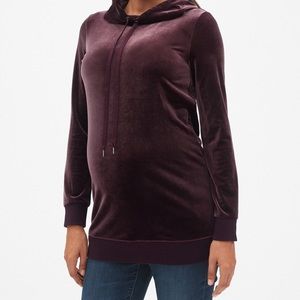 Gap Velour Maternity Hoodie